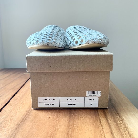 SALT + UMBER White Shanti Open Weave Leather Mule - Picture 3 of 6